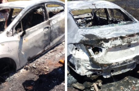 Bandidos queimam carro roubado em Cambé na região de Jaguapitã