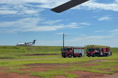 Avião com problemas no trem de pouso mobiliza bombeiros em Maringá