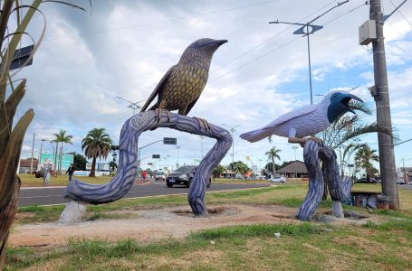 Esculturas de pássaros já estão presentes em 16 locais estratégicos de Arapongas