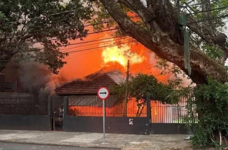 Incêndio em pensionato deixa um morto e três feridos em Maringá