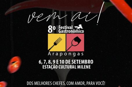 De 06 a 10 de setembro, Arapongas recebe 8ª edição do Festival Gastronômico