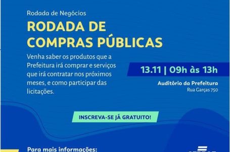 Prefeitura promove capacitação gratuita de Rodada de Compras Públicas; saiba mais