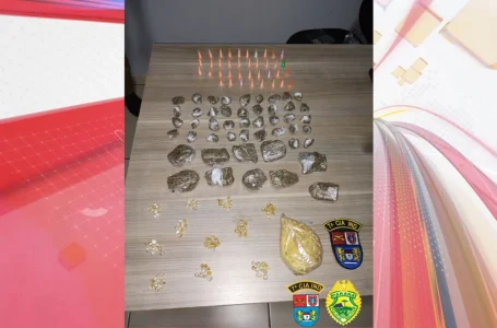 PM apreende drogas encontradas em telhado de casa em Arapongas
