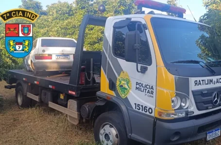 Polícia Militar de Arapongas encontra carro furtado