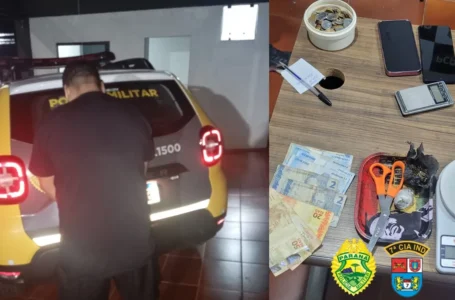 PM prende suspeitos de tráfico no Jardim Caraveli em Arapongas