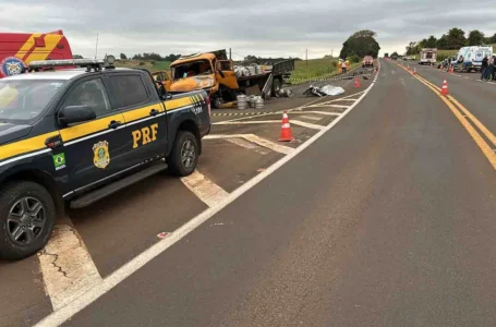 Motorista morre e passageiro fica ferido em colisão frontal na BR-369